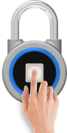 Candado de seguridad Candado grueso con huella dactilar sin llave, cerradura antirrobo para puerta, candado con carga USB, candado con huella dactilar, cerradura de cajón