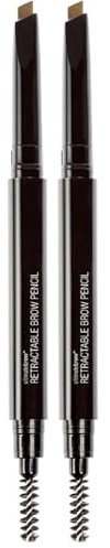 Wet n Wild, Ultimate Brow Retractable Pencil, eindrehbarer Augenbrauenstift mit dreieckiger Präzisionsspitze, pigmentierter Farbe für perfekt definierte Augenbrauen, Taupe (Packung mit 2)