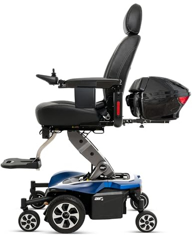 Pride Mobility Jazzy Air 2 Power Wheelchair + Mobility Yours Accessories, Includes Setup and Instruction, Electric Wheelchair for Adults with Elevating Seat, 15 Miles per Charge, LED Lights, Warranty