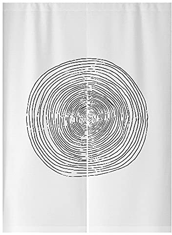 Küchenvorhänge Schwarzer Kreis Scheibengardinen Polyester Vorhänge Kurz Waschbar Raumteiler Vorhang Türvorhang Langlebig Küchenvorhang Kurze Gardinen Verdickung Tür Vorhang 80x120