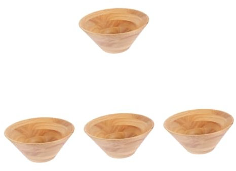 COLLBATH 4 Pz insalatiera in Legno Ciotola Ciotole Bowl Cucina insalatiere in Legno insalatiera Extra Large portafrutta per bancone Cucina Grandi insalatiere portafrutta in Legno di Legno