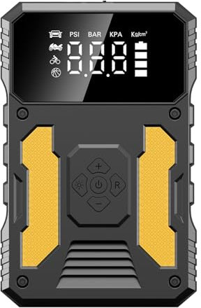Démarreur de voiture 1000 A, 7200 mAh, chargeur de batterie multifonction + affichage numérique + lampe de poche LED + gonfleur pour voiture, SUV 12 V