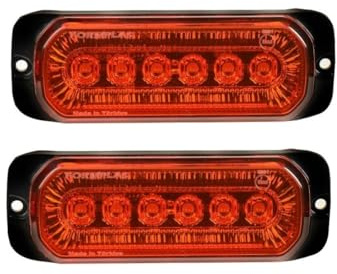 2 Feux de Gabarit Latéraux LED 12V-24V Orange 2 Modes d'Éclairage pour Camion Poids Lourds Remorque Utilitaire Véhicule Industriel