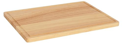 Argon Tableware Rectangle Wooden Chopping Board - 35 x 25 x 1.5cm - 1x Premium Extra-Thick Natural Kitchen Butchers Carving Wood Block Cutting Boards Serving Tray Worktop Saver for Meat, Bread, Cheese