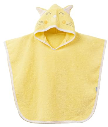 ankitoys Baby badponcho med stjärnmönster – mjuk huvhandduk av 100 % bomull – absorberande, ventilerande och hudvänlig, Gul 5, 1-2 Jahre