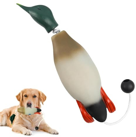 WideSmart Dog Training Dummy,Dummy per Cani,Accessori per Cani da Caccia,Paraspruzzi Fittizio di Allenamento Cane,Gioco Galleggiante per Il Riporto e l'allenamento in Acqua (Anatra con Piedi)