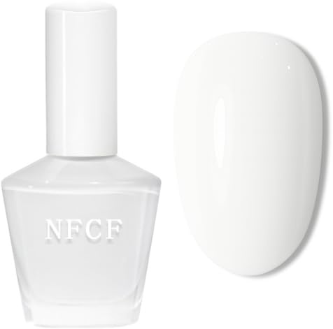 White Nail Polish - Pure White Nail Varnish, Quick Dry Breathable Milk Nail Polish, French Style Long-Lasting Chip Resistant white Nail Colour,Fast Drying for Girl Women
