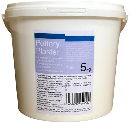 Pottery Plaster - 5kg Tub - Ceramics, Slip Casting, Pottery Moulds