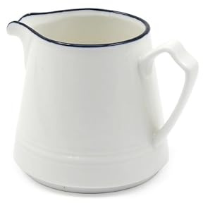 LLTCMYGS Brocca Montessori in Ceramica Blu e Bianca, brocca da Cucina con Manico