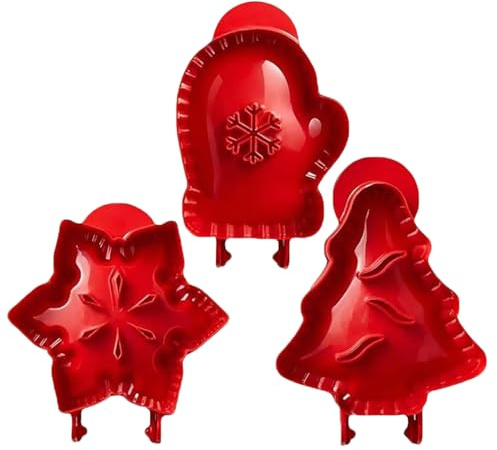 Teigformen, 3 Stück, wiederverwendbar, mit Knödelform, Weihnachtsstern, für Halloween, Thanksgiving, Herbst, Party, Dessert, Gebäck