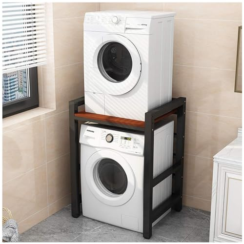 Support de sèche-linge réglable en hauteur – Base multifonction pour machine à laver et kit d'empilage pour machines à laver à charge frontale et sèche-linge, support de surlaveuse, capacité de 400 kg