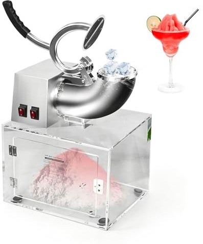 HCAUYNN Trituradora de Hielo Comercial con Doble Cuchilla, máquina eléctrica para Hacer Hielo picado, máquina de Hielo raspado de 300 W, 200 kg/h Tanto para Uso doméstico como Comercial