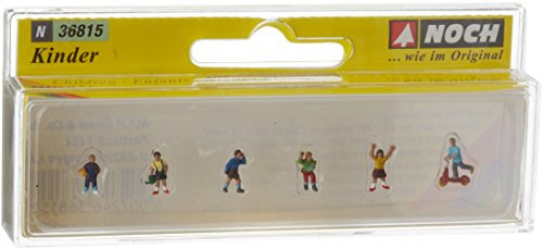 NOCH Kinder, realistische Modellfiguren, perfekte Ergänzung für Spur N Diorama, 1:160 handkoloriert!