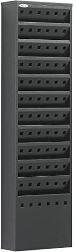 Safco 4321BL Steel Magazine Rack, 11 Pockets - Durable Wall Mounted Black Steel Construction with Optional Base - Perfect Office or School Resource Solution
