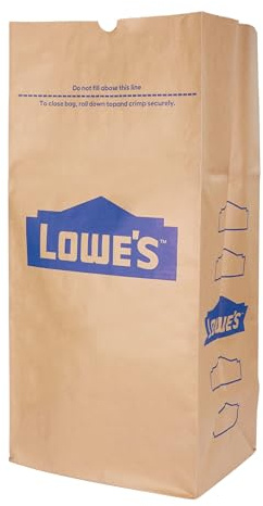Lowe's - 10 Bolsas grandes de papel de 113,56 litros para la basura del jardín, bolsas grandes de papel para basura del hogar