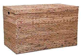 VIVANNO Wäschetruhe Wäschekorb große Truhe Wasserhyazinthe natur BIG XL - 60 x 100 x 55 cm