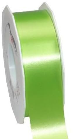 PRÄSENT C.E. PATTBERG Geschenkband apfelgrün, 91 Meter Ringelband 40 mm zum Basteln, Dekorieren & Verpacken von Geschenken zu jedem Anlass