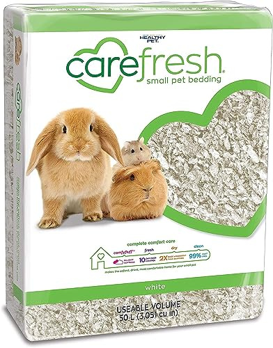 Carefresh Litière en Papier Naturel 99% sans poussière pour Petit Animal Domestique avec contrôle des odeurs, 50 L
