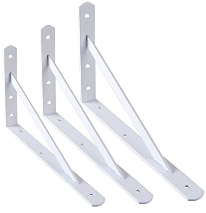 Schwerlastwinkel Regalträger 330 x 495mm Regalwinkel 10 STÜCK Weiss für Schwerlastregal Schwerlastwinkel Regalhalterung Wandkonsole Winkelträger Regalbodenhalter Winkel Regal Wand Bodenträger