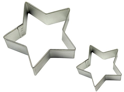 PME Cortadores para Pasteles y Galletas en Forma de Estrella, Tamaños Grande y Pequeño, Juego de 2