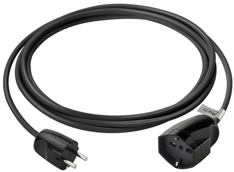 Vimar 0P32400 Prolunga Universale lineare 3 metri, 3G1 DE, potenza massima prelevabile 3680 W, sistema SICURY, nero