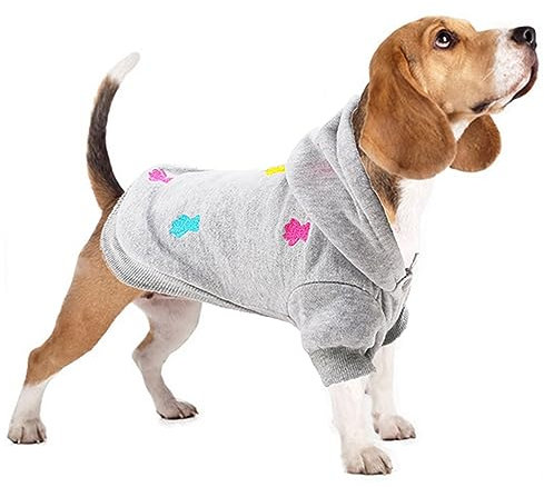 LeerKing Hundepullover Fleece Pullover Hoodie Pyjama Flauschiger Katzenpullover für kleine mittelgroße Hund Französische Bulldogge Kleidung Dackel Chihuahua XXS