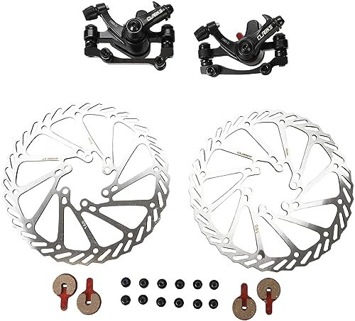 Clarks Cycle Systems CMD-21 Mechanical Disc Brake Set, Including Rotors, IS Mounts, 160/160mm, Black