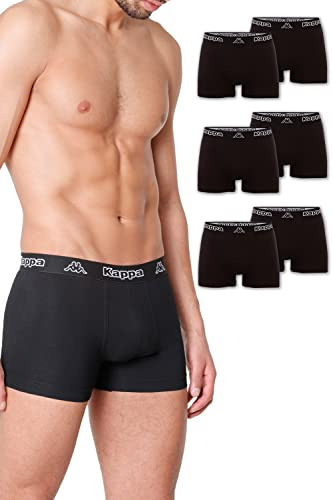 Kappa VINESTA Pantalón retro I Boxer ajustado para hombre I Calzoncillos deportivos de suave algodón I Corte cómodo I Lavadora y secadora - Negro - Mediano