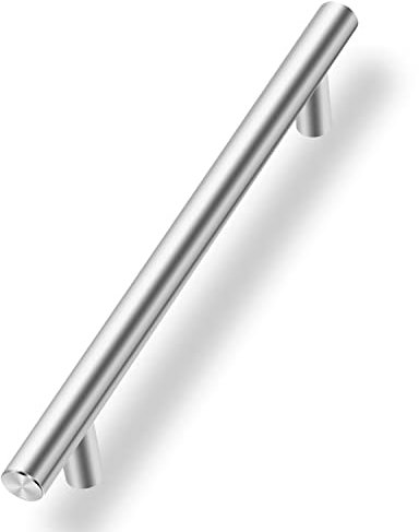 Drenky 10 Stück Silber Rostfreier Stahl Türknäufe, Möbelgriff mit Schraube für Schublade,Schrank,Möbel und Küche, Lochabstand 160 mm