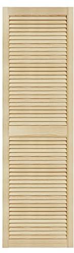 Lamellentüren Holz 1er Pack 494x1700 mm | Holztür aus massiver Kiefer mit fühlbarer Struktur | Möbelfronten für kreative Renovierung | Lamellentür für Schrank oder Garderobe | Natur