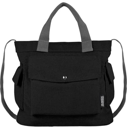 Camilife Canvas Tasche Damen Herren Umhängetasche,Täglich Canvas Tote Bag Schultertasche Shopper Lässige Laptop Bag Henkeltasche Einkaufstasche Stofftasche für Uni,Arbeit,Schule,Reise und Einkaufen