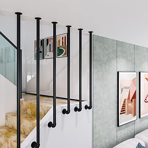 Lanmmraifc Industrietreppen-Handlauf, Metalltreppen-Handläufe, runde Ecke, Handicap-Haltegriff, Standhilfe, Sicherheitsgeländer, Senioren-Sicherheitsstange für Treppenstufe (Size : 60cm)