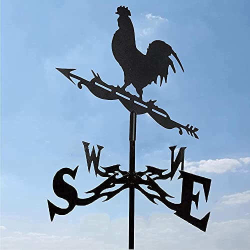 Segnavento con Cornice retrò Segnavento in Acciaio Inossidabile con Staffa di Montaggio Segnavento Strumento di misurazione Professionale - Ornamenti Design Gallo Figurine Cock5