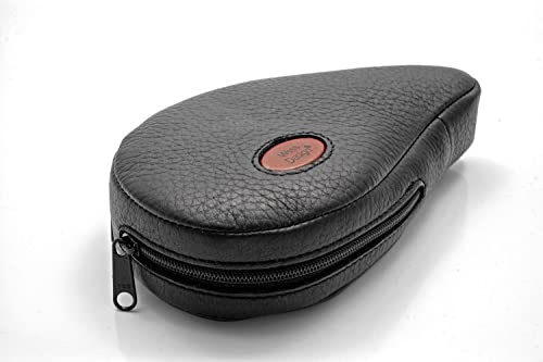 Martin Wess 1er (gebogene Pfeife) Pfeifen- / Kombitasche Deer K29 Combo Pouch- Finnisches Hirschleder - Tabakfach - Kautschukfutter - Made in Germany