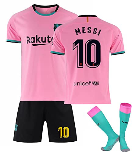 Générique Maillot Barcelone Enfant de Foot Retro Soccer Jersey, #10 Maillot Classique, Ensemble Barca Enfant et Adultes, Garçon Vêtements de Football Extérieur Tshirt, Short avec Chaussette