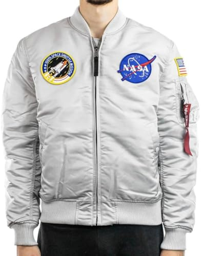 Alpha Industries MA-1 VF NASA Bomberjacka för män Pastel Grey