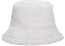 QUEEN HELENA Fischerhut mit weichem Fell für Damen CP302 Weiß, One Size