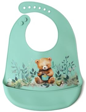 Kiokids Bavaglino Morbido In Silicone Sage