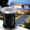 YindaLux Spot Encastrable Exterieur au sol pour GU10 203V, IP67 Étanche Spot LED Encastrable Exterieur pour terrasse, jardin, trottoir, terrasse, allée, pelouse, Rond, Noir(sans ampoule)