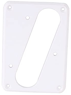 Einlagige Weiße Pickup Abdeckung für Steg Humbucker, Flach | Metall, Präzise Verarbeitung, Eleganter Ring für Austausch Alter Teile