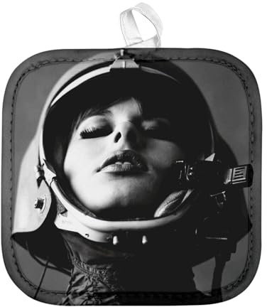 Presina da cucina – Foto di moda 1962 Astronauta alla moda originale – 17 x 17 cm