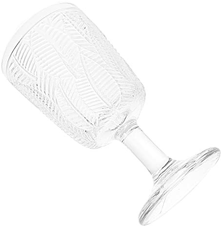 CONGARTENO Weinglas Mit Elegantem Design Hochwertiges Rotweinglas Für Cocktails Säfte Und Getränke Für Partys Feiern Und Täglichen Gebrauch Transparentes Glas Mit Dekorativem Relief