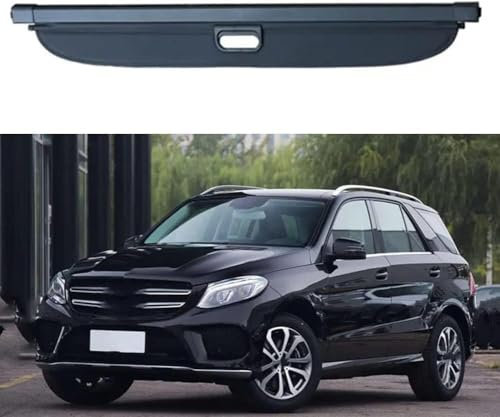 DRYFAL Auto Laderaumabdeckung für Benz W166 GLE 250 300 400 450 350 2015-2019 Auto Einziehbarer Laderaumabdeckung Kofferraum Schutz Der PrivatsphäRe Cargo Cover
