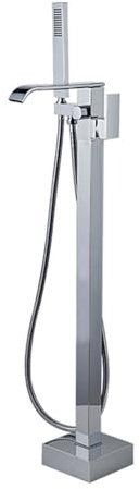 Badewasserfallmixer Haken mit Dusche Schwarz freistehende Badewanne Duschmischer TAP 360 Schwenk aus, Badezimmer Badewanne Tap-A