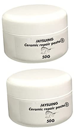 DIYEAH Kit De Pasta Reparadora De Azulejos Cerámicos Resistente Al Agua Pegamento Adhesivo Fuerte Para Reparación Rápida De Grietas y Desconchones, 2 Piezas 100g, Uso Baño y Suelo