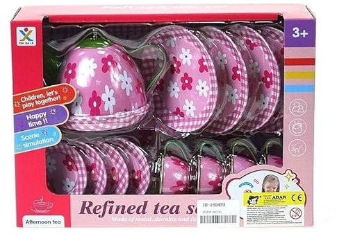 Metal Tea Set with Tray