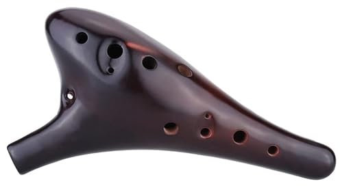 Okarinas Ocarina Dolomite Ceramic12-Loch-Anpassung Ac Handgeschnitzte Ocarina Exquisites Instrument Flöte Ocarina for Kinder Anfänger