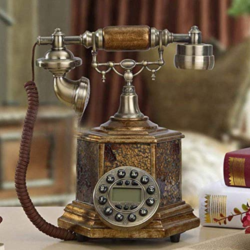 XAoSCd Teléfono Retro, Teléfono Vintage, Teléfono Clásico Europeo, Teléfono Fijo Retro para El Hogar, Teléfono con Cable para Oficina Estadounidense, Pantalla con Electricidad