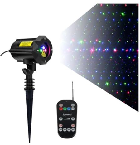 Proiettore di Natale a LED, Proiettore natalizio Faretto paesaggistico a LED Lampada for proiettore con spettacolo di stelle rosse e verdi for le vacanze natalizie da parete di Halloween per Esterno N