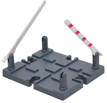 WEKAMOS Train Track Accessories Diy Railing Barrier Model Toy for Boys and Girls Railway Plaything Deep Gray Road Block Suitable for Train Track Playsets